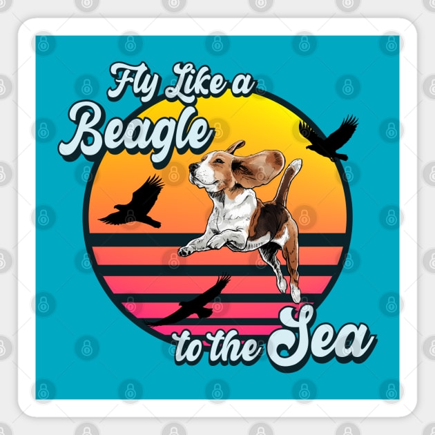 Fly Like a Beagle Magnet by aparttimeturtle